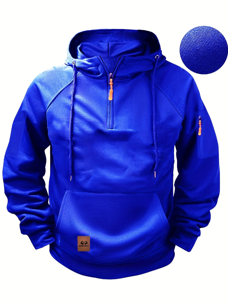 Novo moletom com capuz e zíper multi-bolsos, ombros caídos, masculino e feminino, plus size, solto, moda