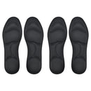 Palmilhas de espuma viscoelástica 5D com massagem 4 peças, espessamento, almofada respirável, amortecimento confortável, adequadas para saltos altos