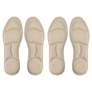 Palmilhas de espuma viscoelástica 5D com massagem 4 peças, espessamento, almofada respirável, amortecimento confortável, adequadas para saltos altos