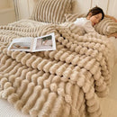 Cobertor de veludo com pelo de coelho, cochilo de veludo Falei, cobertor de veludo coral, cobertor de ar condicionado espesso para inverno