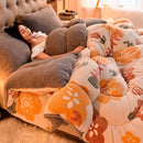 Coberta de pelúcia inverno veludo cordeiro, coberta quente casal, coberta de algodão engrossado cama de dormitório individual, coberta de lã de cordeiro dupla face quente