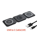 Estação de carregamento 3 em 1 para iPhone série 15/14/13/12, carregador de viagem para vários dispositivos para AirPods 3/2/Pro, série Apple Watch