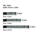 10 peças de almofadas de eletrodo de silicone condutoras de microcorrente, faixa elástica ajustável para fixação de eletrodos EMS