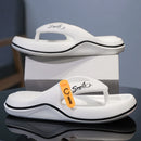 Chinelos de plataforma masculinos de verão, sola macia, chinelos de EVA para homens, calçados casuais para praia, uso ao ar livre, antiderrapantes.