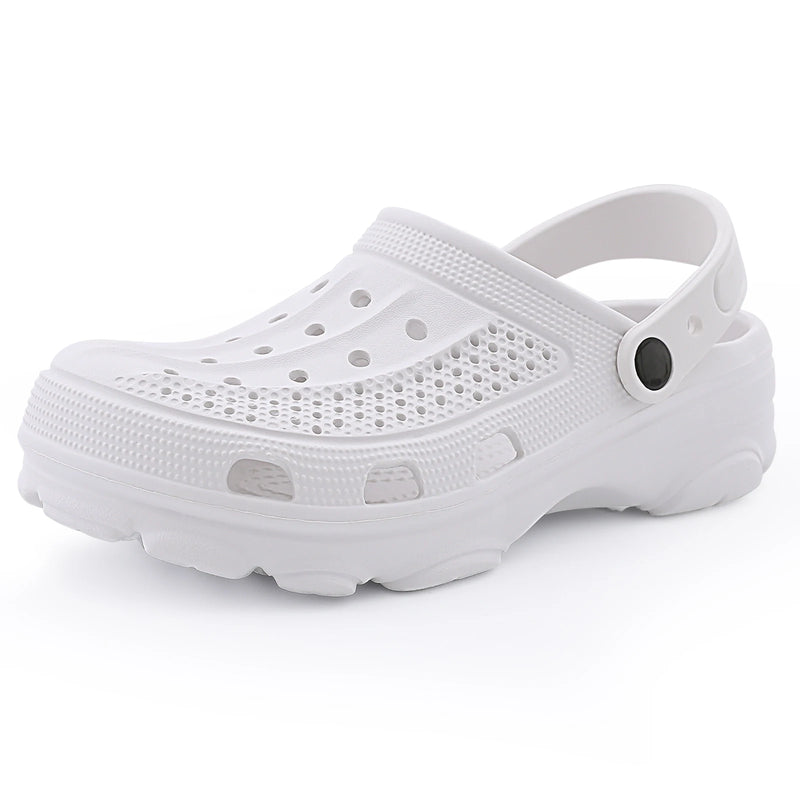 Bebealy Men Hole Clogs Slippers Men Garden Shoes For Men Arch Support Slides Summer Fashion Beach Slippers Non-slip EVA Slippers